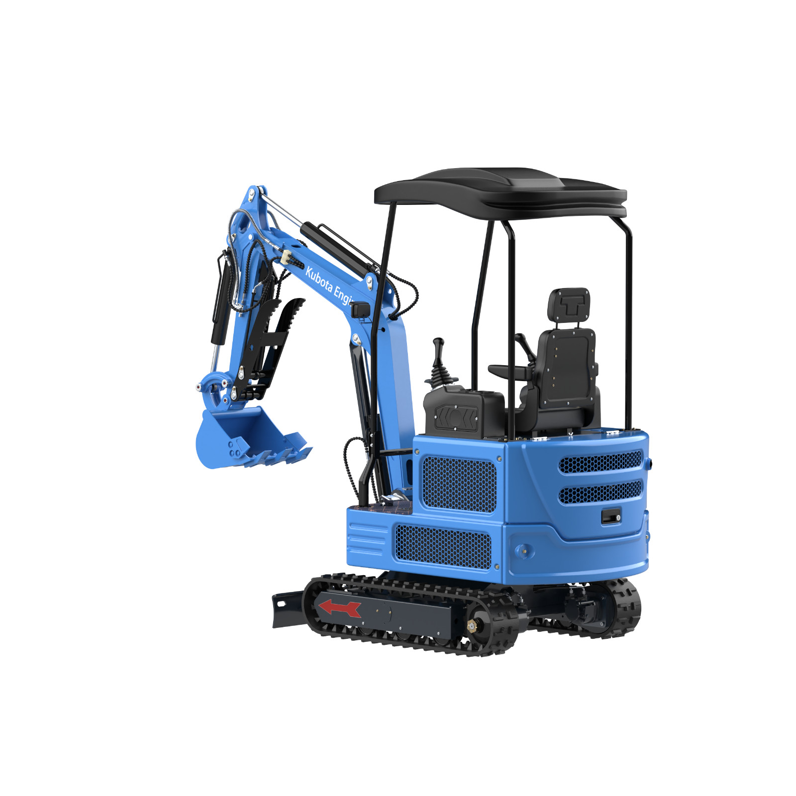 4,000 lbs Mini Excavator | KUBOTA Diesel Engine | Hydraulic Thumb，Compact Digger