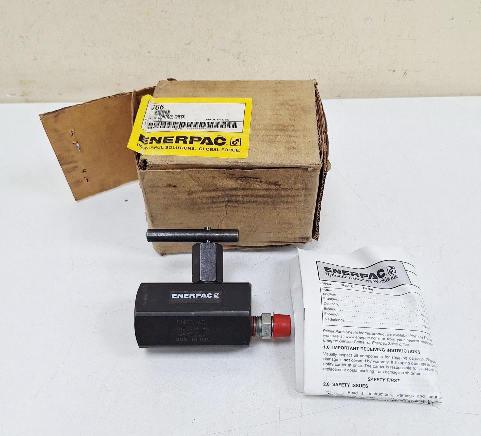 Enerpac V66 / C1414C / 1314C Control Check Valve 3/8” NPTF 10000PSI