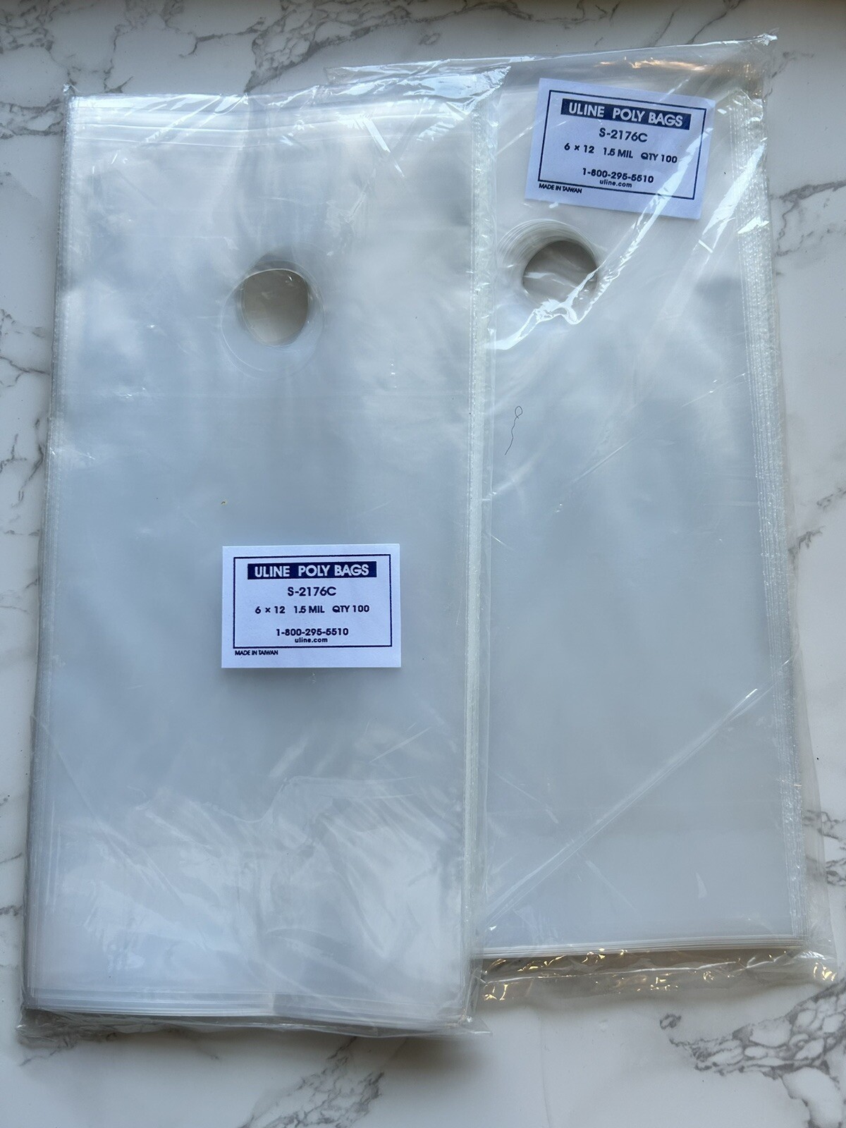 100 – 1000 Uline 6×12 Door Knob Clear Poly Bags 1.5 Mil – For Letters/Flyers