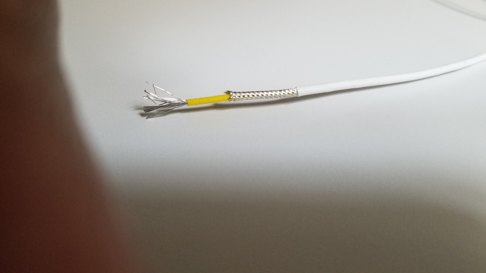 New Mil-Spec 22-AWG Shielded 19 Strand Single Cond Silver Plated PTFE Wire. 