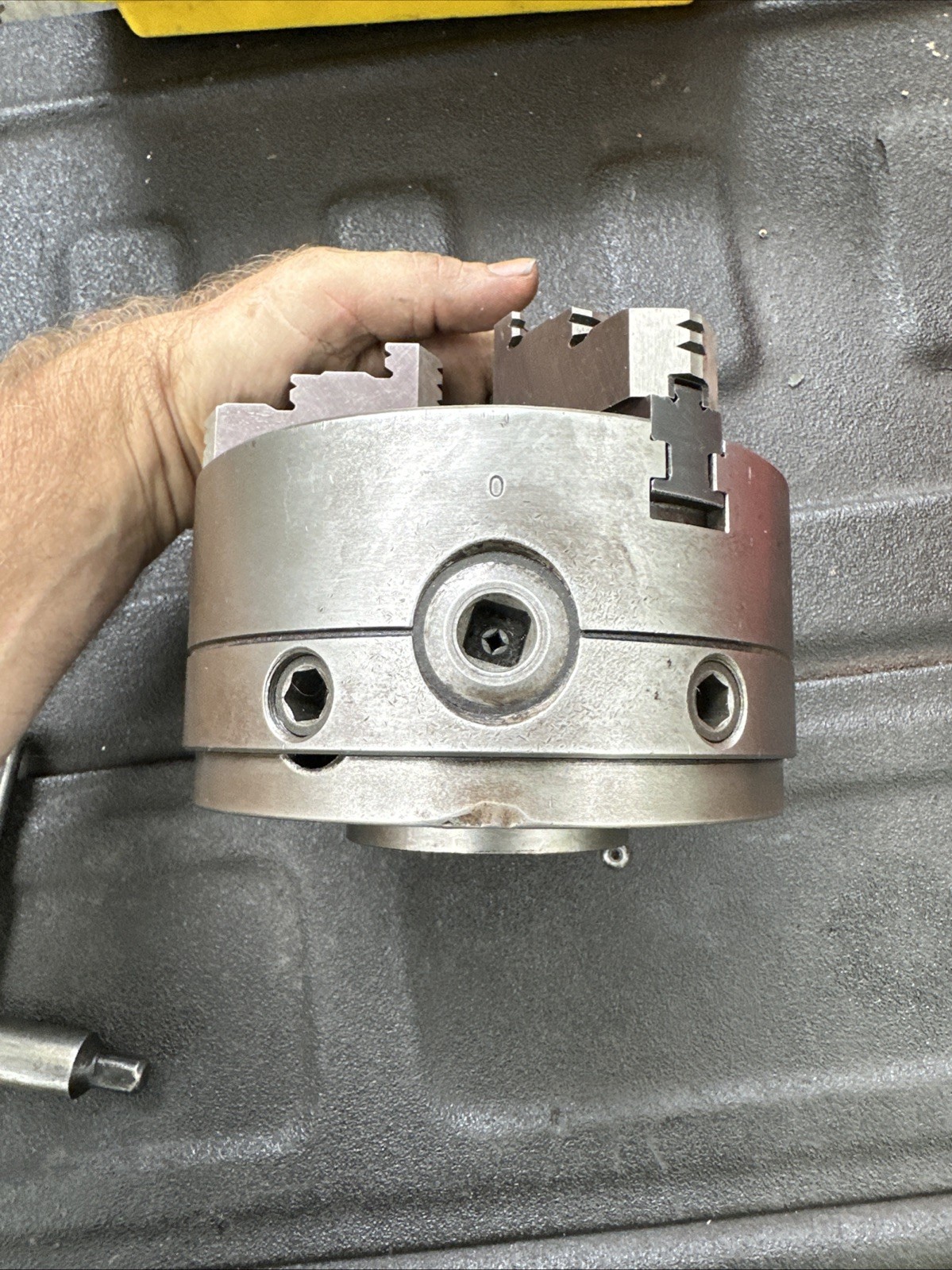Hardinge Taper 6-1/4″ Bison 3 Jaw (2pc) Metal Lathe Chuck Poland Adjustru