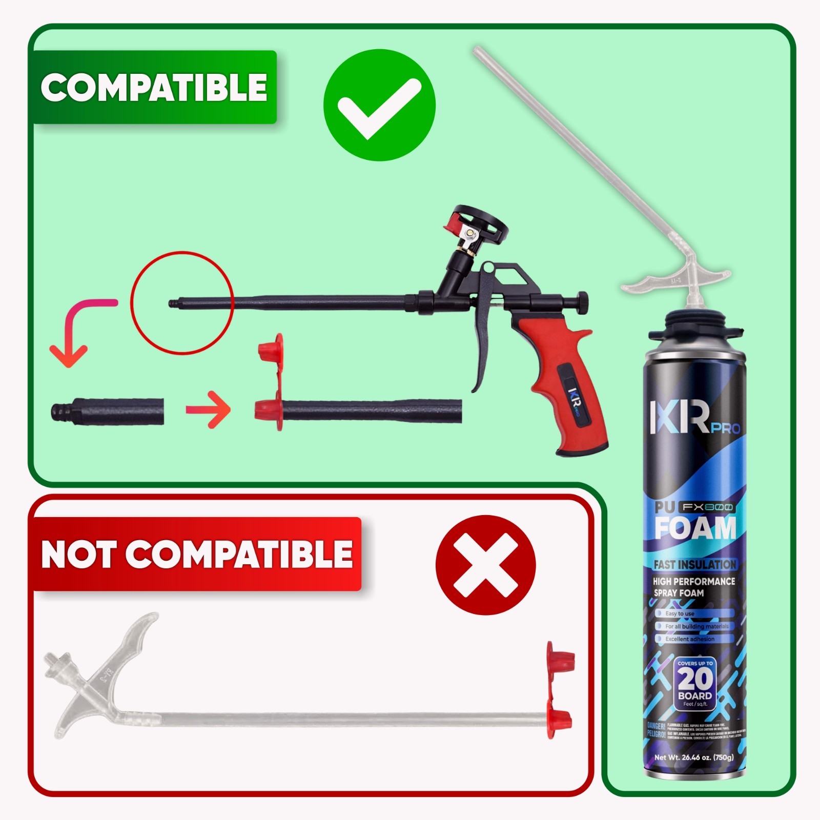 Spray Foam Insulation Can (12 x 23.1 oz. (655 g)) Expanding Foam Sealant