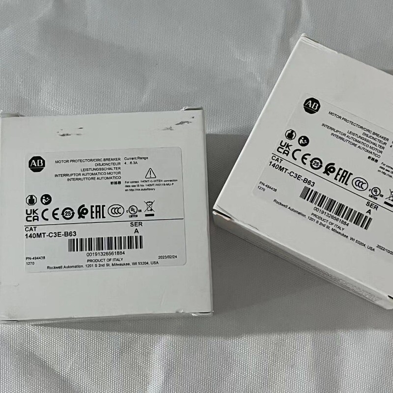New Allen Bradley 140MT-C3E-B63 Circuit Breaker 140MTC3EB63