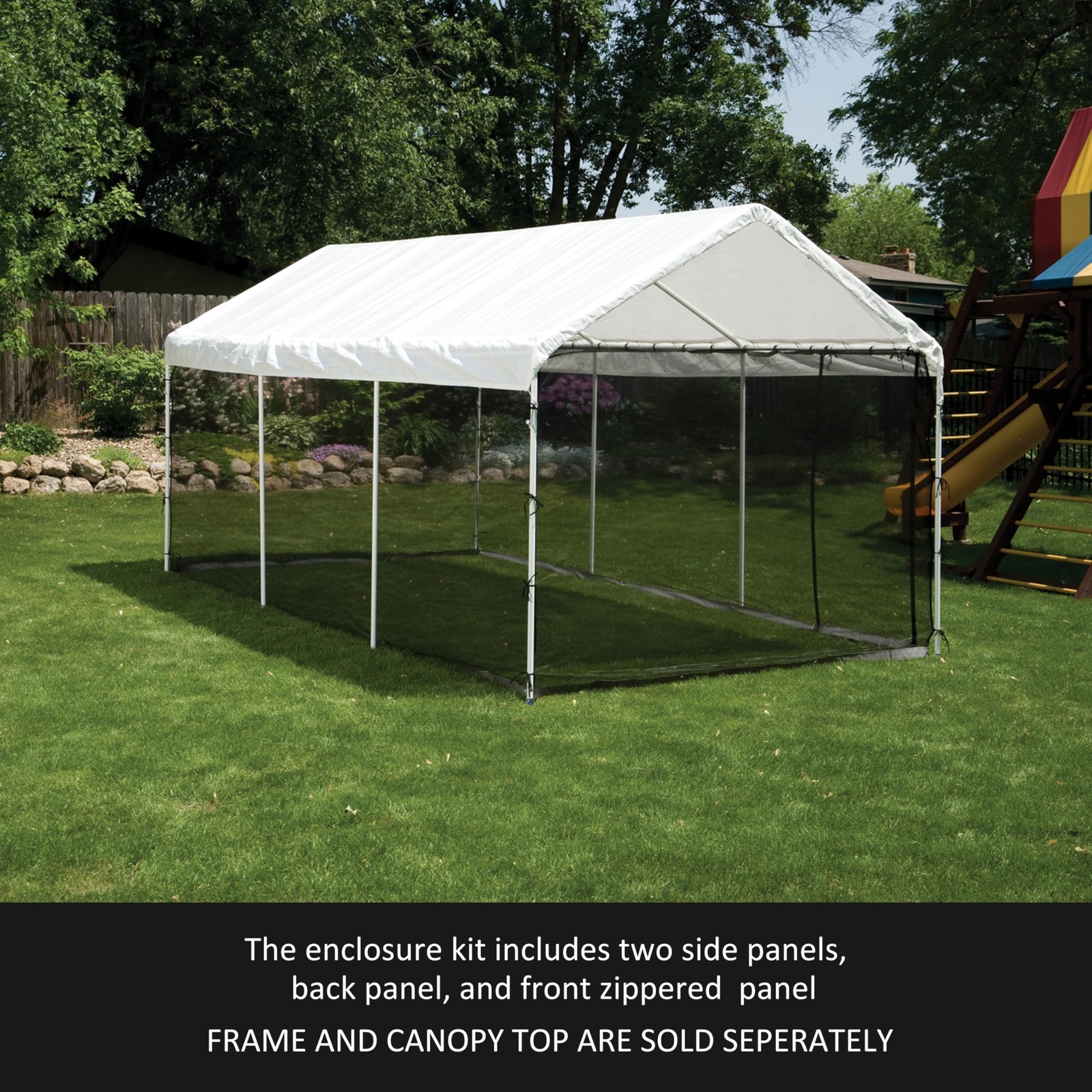 Rio Beach Shelterlogic Maxap Screen House Enclosure Kit 10 Ft. X 20 Ft. Frame