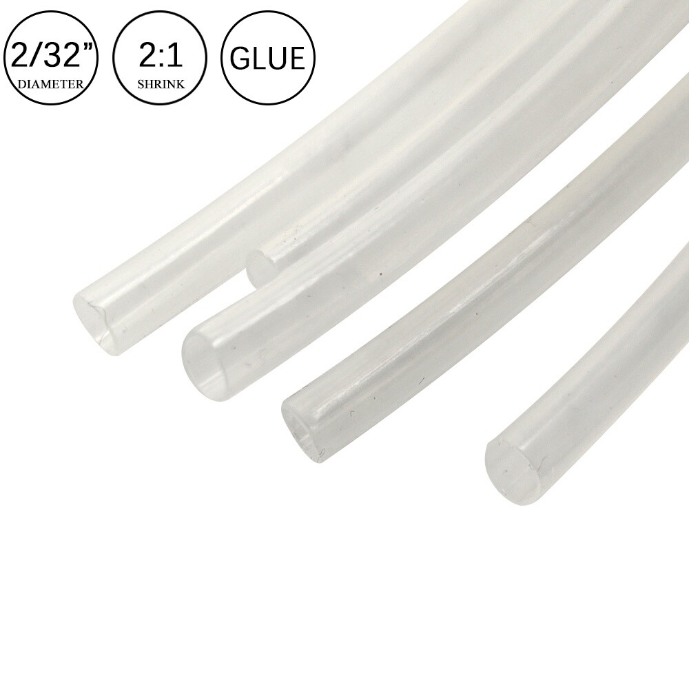 2:1 Heat Shrink Tubing Tube Clear Glue Waterproof Dual Wall Wires Wrap
