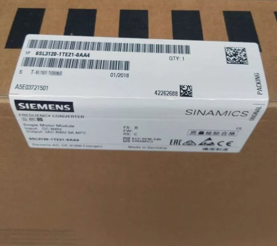 6SL3120-1TE21-0AA4 1PCS NEW SIEMENS SINGLE MOTOR MODULE 6SL3120-1TE21-0AA4
