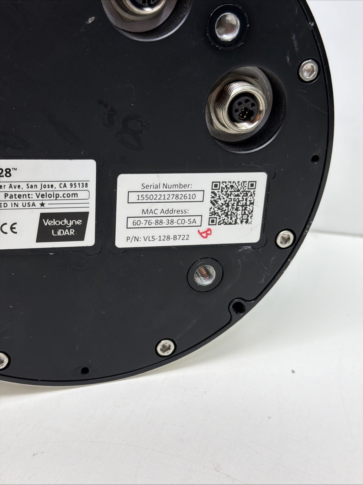 VELODYNE VLS128_T HIGH-PRECISION LIDAR VLS-128 P/N: VLS-128-B722 (AS IT IS)
