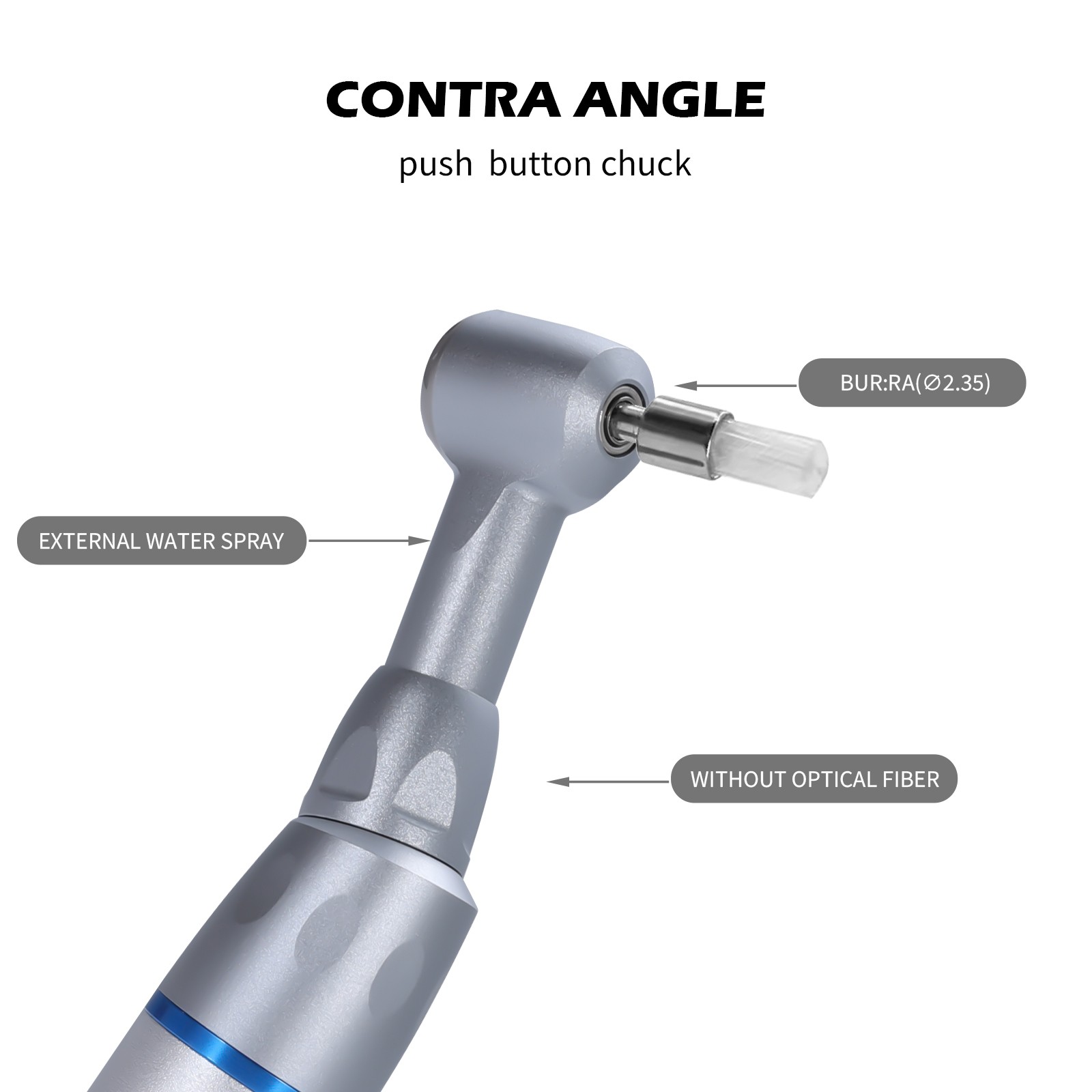 NSK Style Dental Slow Low Speed Contra Angle Handpiece Latch E-Type Attach YP