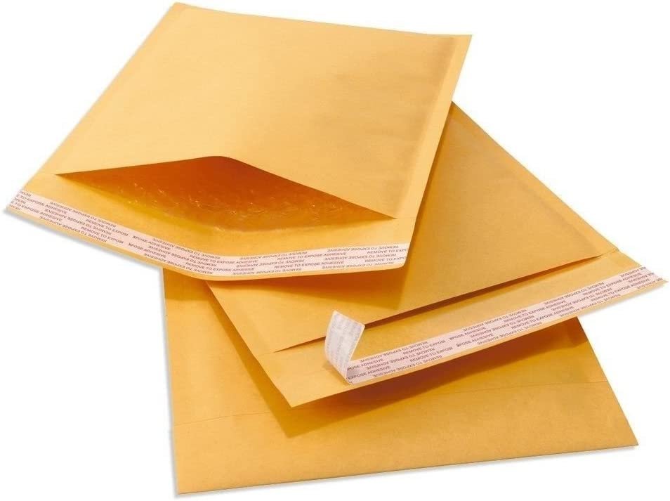 50 #000 4×8 Kraft Paper Bubble Padded Envelopes Mailers Shipping Case 4”x8”