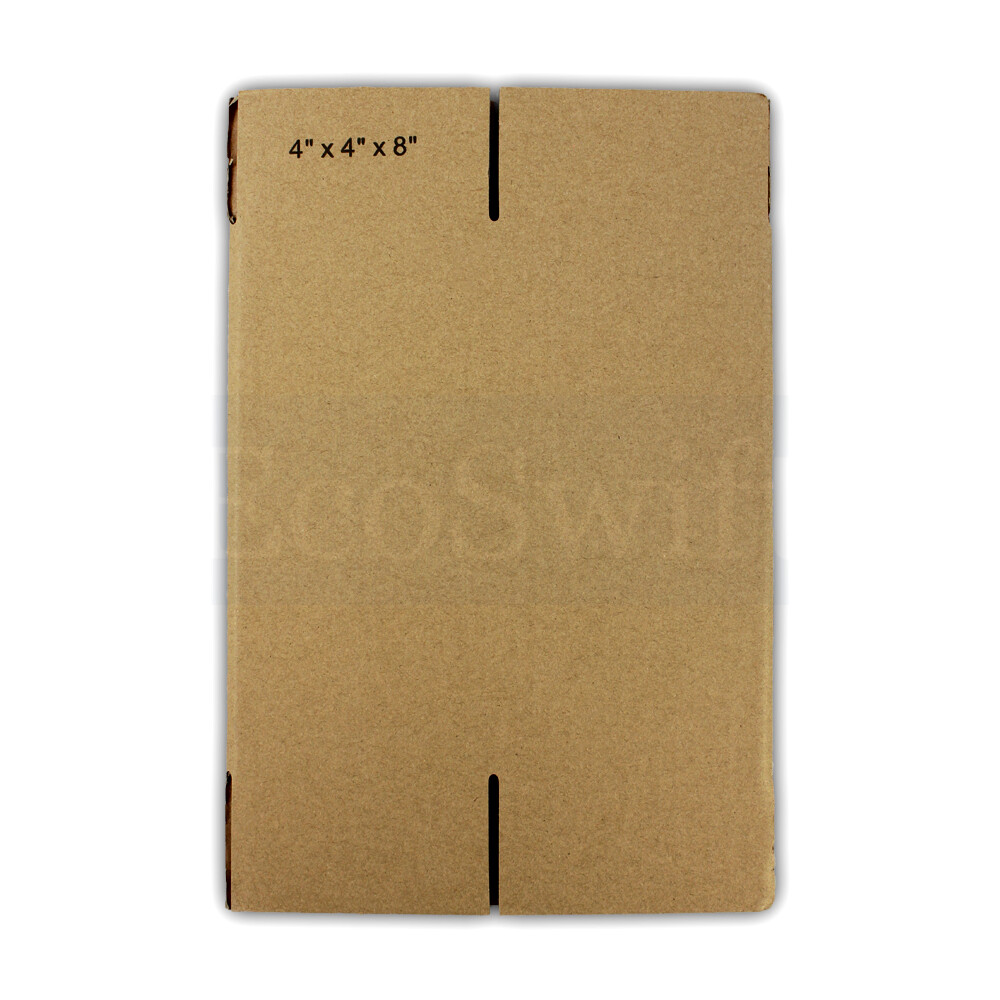 1-200 4x4x8 “EcoSwift” Cardboard Packing Mailing Shipping Corrugated Box Cartons