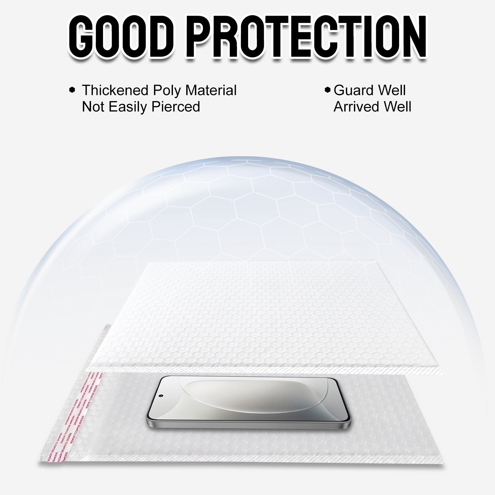 Poly Bubble Mailers 7″x9″ /9.8″x11.8″ /7.8″ x9.8″ Tough Dimple Design Bag White