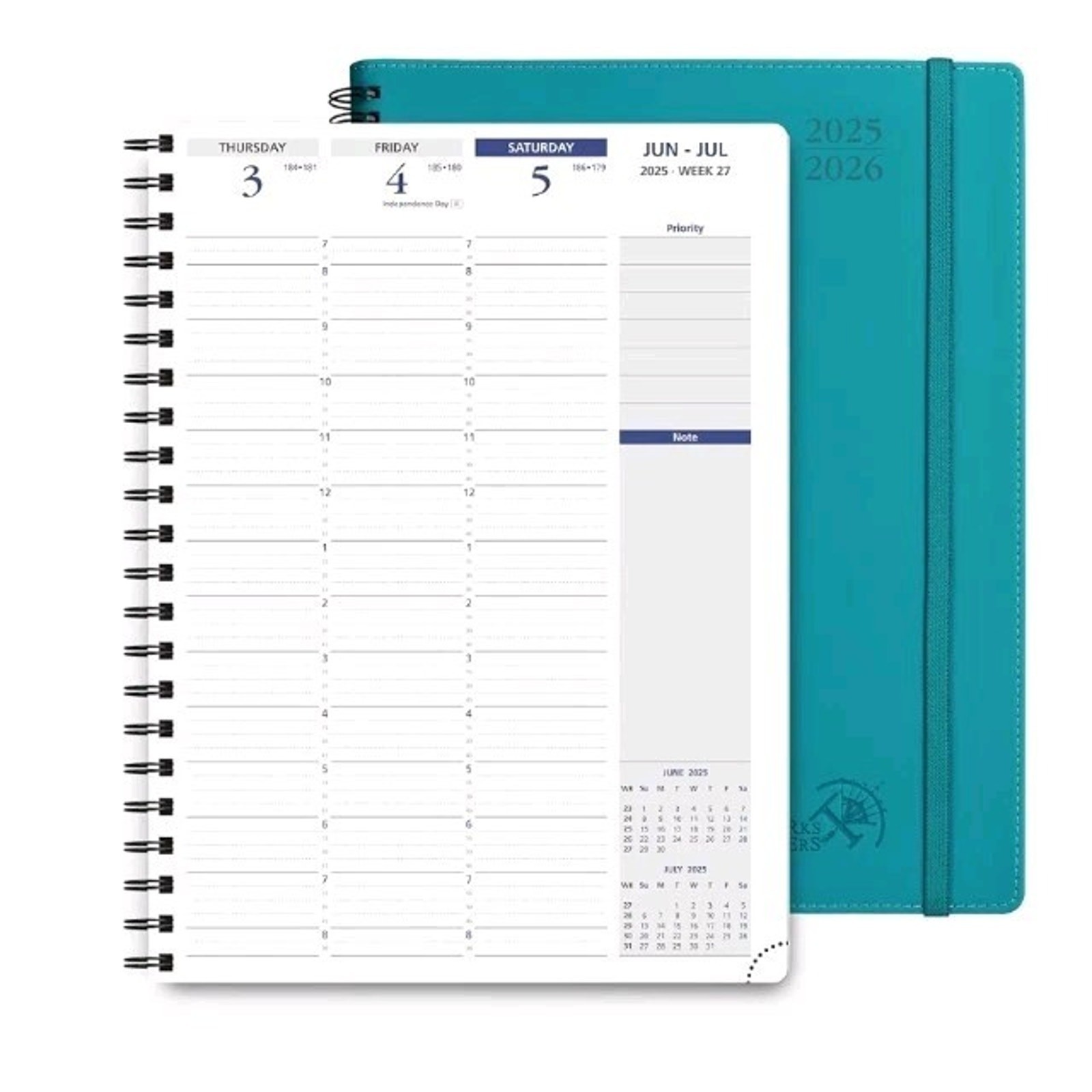 POPRUN 2025-2026 Academic Planner Spiral Bound, 8.5” x 11.25” Appointment Book