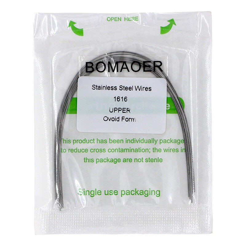20×Dental Ortho Stainless Steel Rectangular Arch Wire Ovoid Form 16×16 Upper