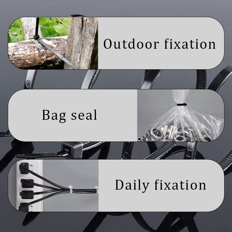 Self-locking nylon cable ties 12 inch, suitable for both indoor and outdoor use