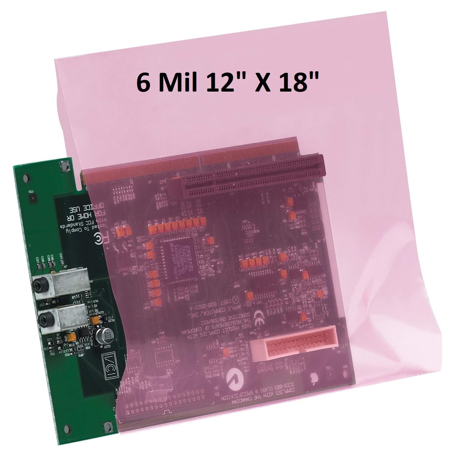 Pink Anti-Static Poly Bags Electronic Polyethylene 2,4,6 Mil Heat Sealable LDPE