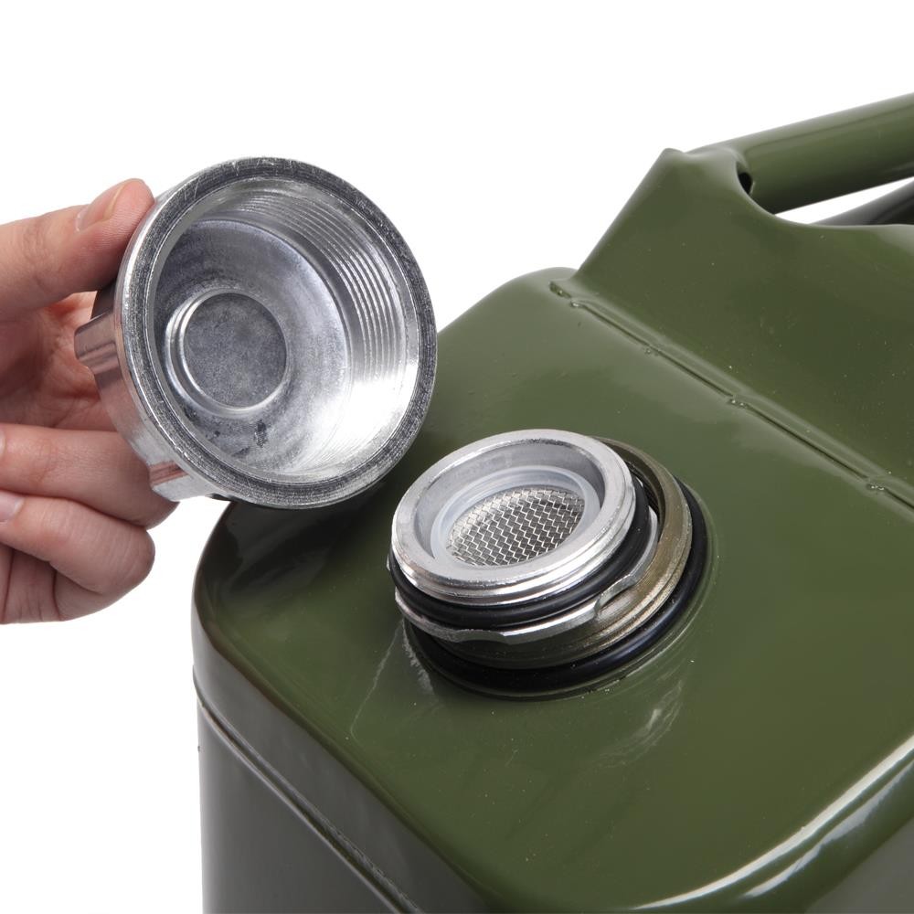 Durable Army Green 20L 5Gallon Gas Fuel Can Fuel Gasoline Steel Tank with Spout