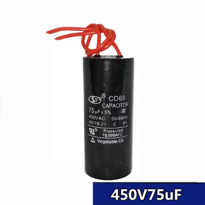 CD60 Motor Water Pump Starting Capacitor 75/100/150/200/250/300/350~600UF 450V