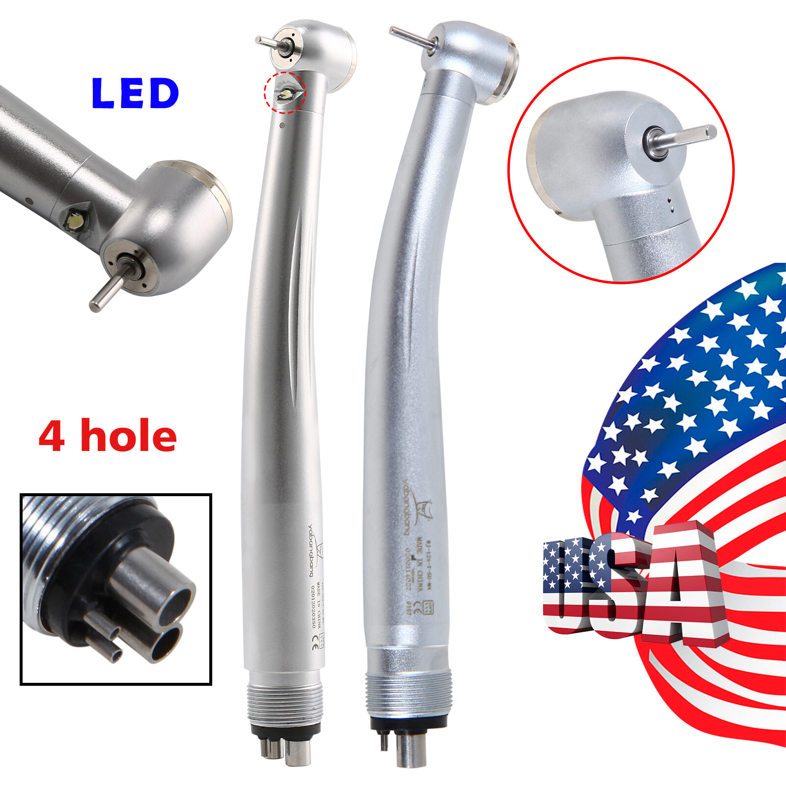 10* Yabangbang Dental (LED E-generator) High Speed Handpiece 2/4 holes For KaV