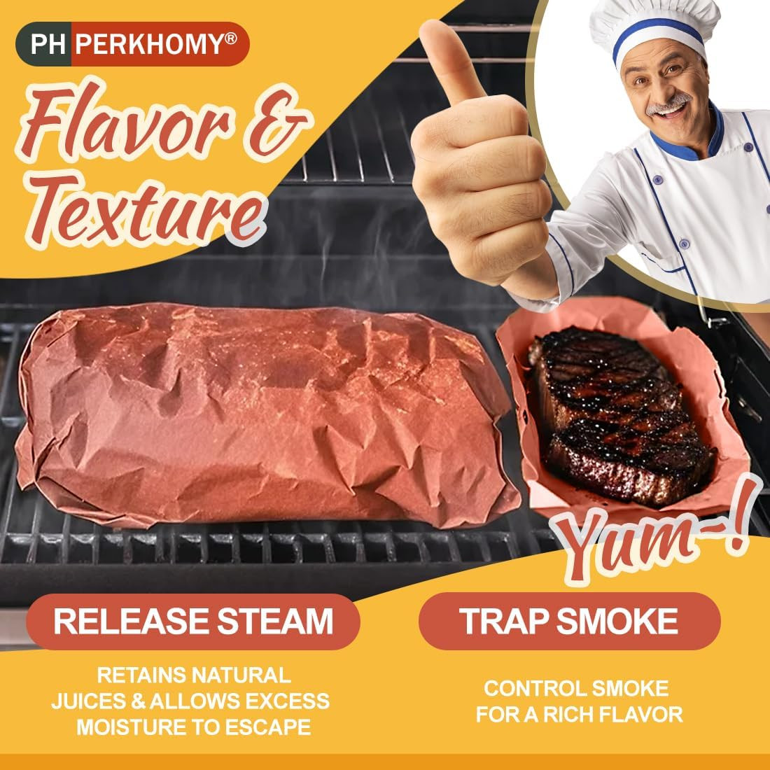 Pink Butcher Paper Roll 18″ X 1200″ (100′) for Smoker BBQ Grilling Smoking Meat