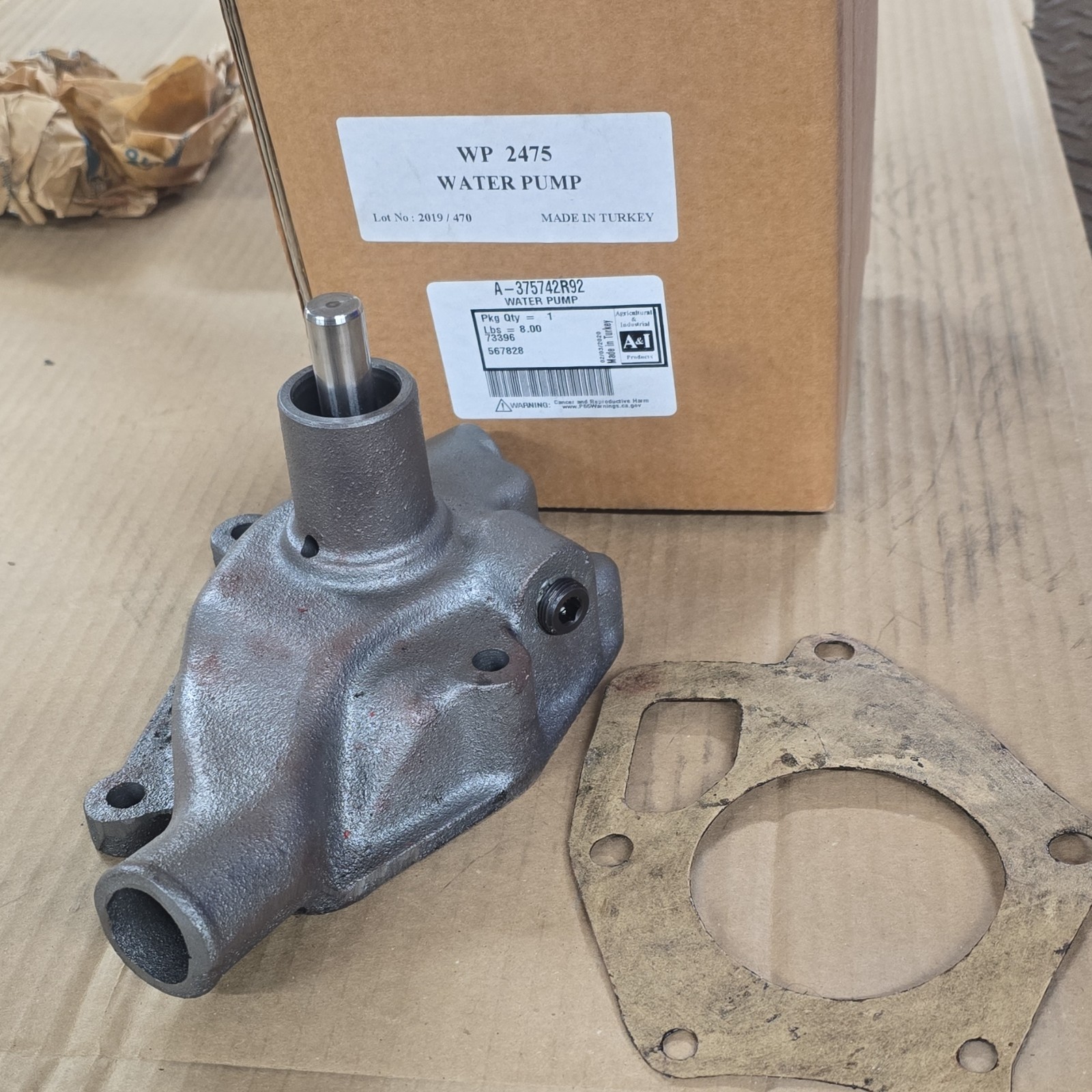 A&I WP 2475 Water Pump A-375742R92 Heavy Equipment Part