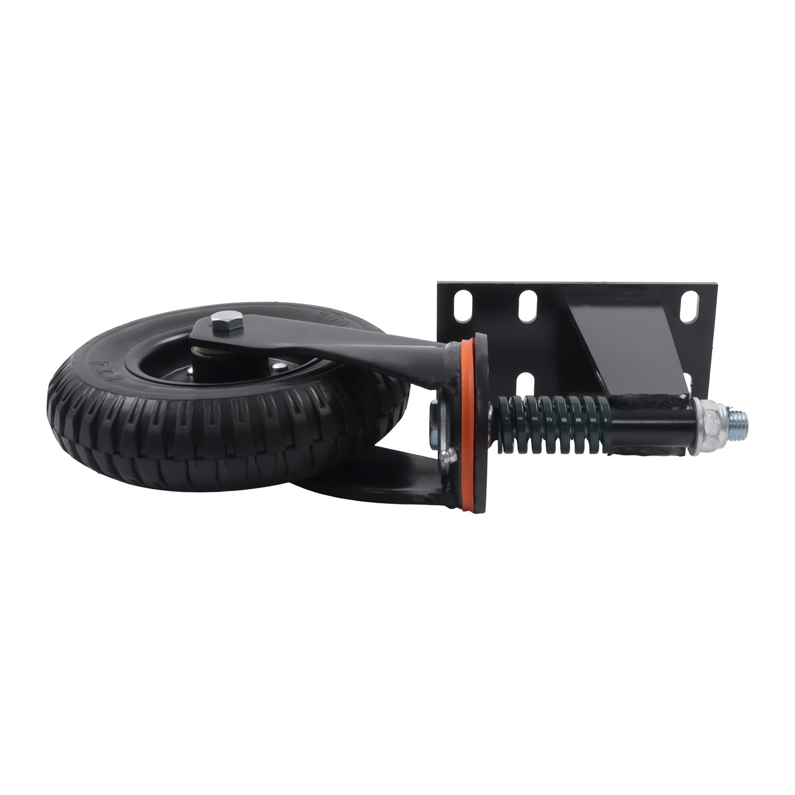 2 Pcs Gate Casters 8″ Heavy Duty (Straight/U-Bolt) Spring-Loaded 600Lbs Caster