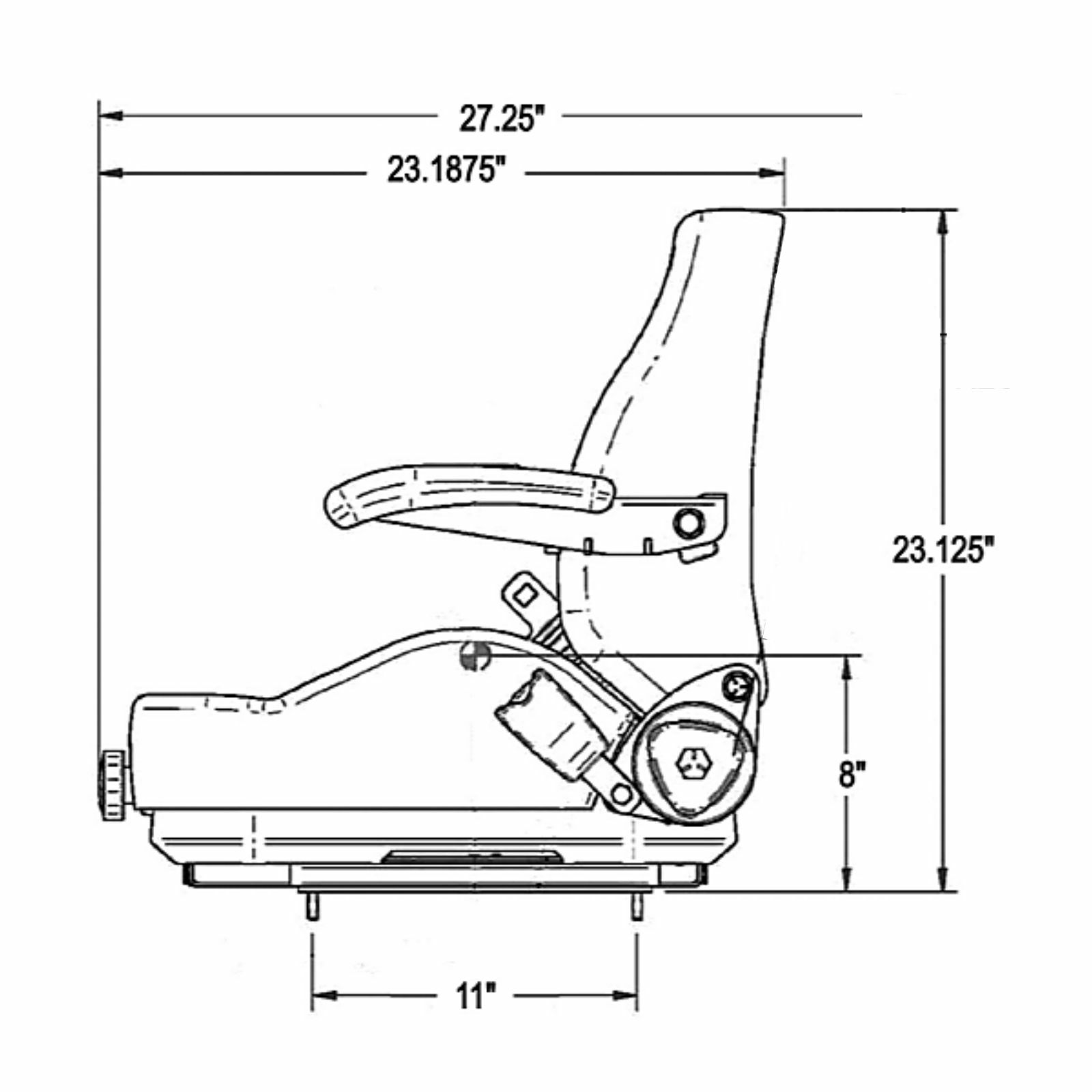 Trac Seats Suspension Seat for Exmark Ferris Scag Gravely Hustler Kubota Mowers