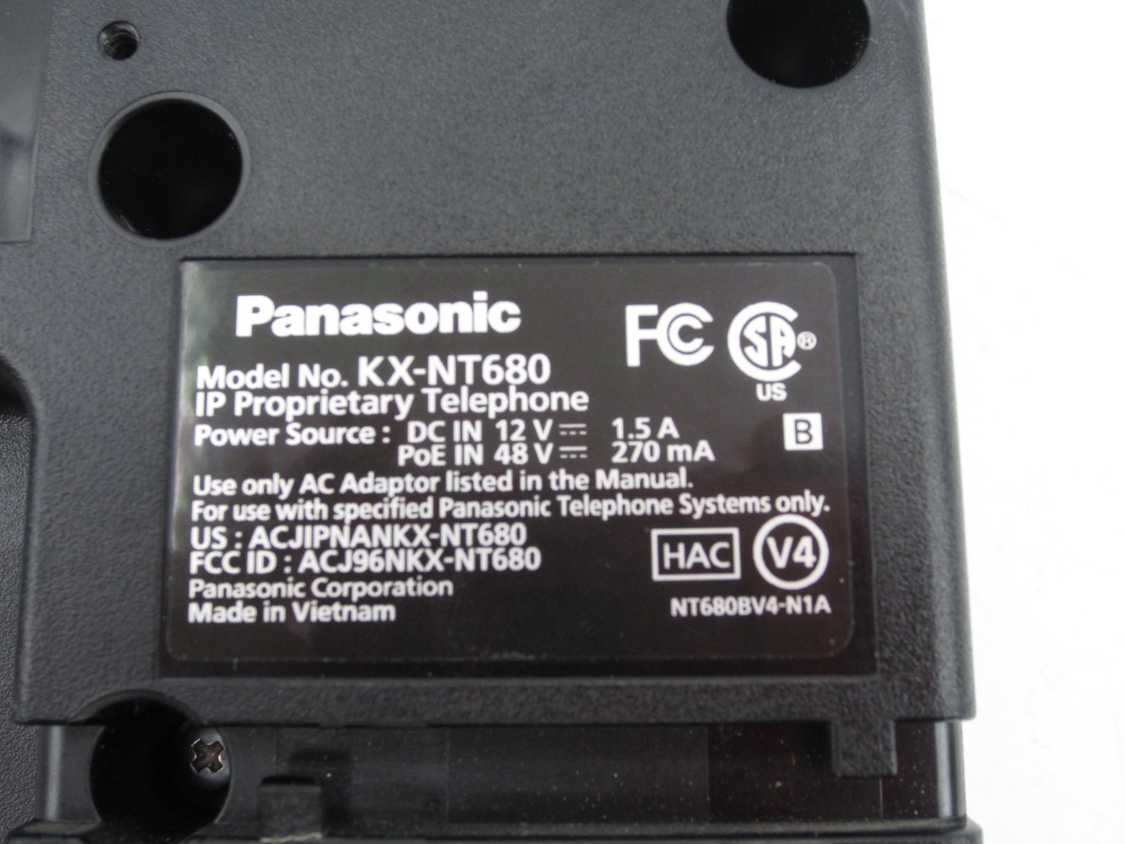 Panasonic KX-NT680-B 4.3″ Color LCD IP Phone Gigabit (7 in stock) Refurbished