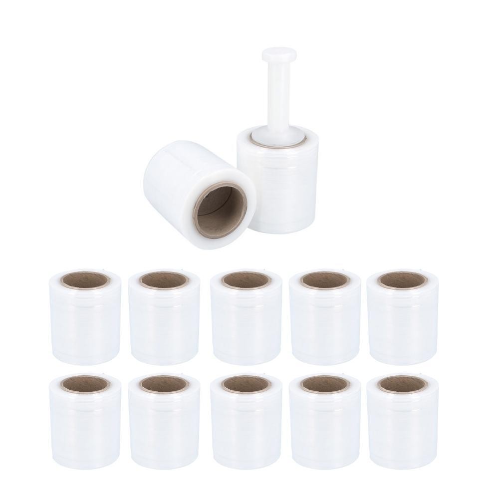 12 Rolls Clear 5″ x 700 Ft x 120 Ga Mini Pallet Wrap Stretch Film Made In Usa