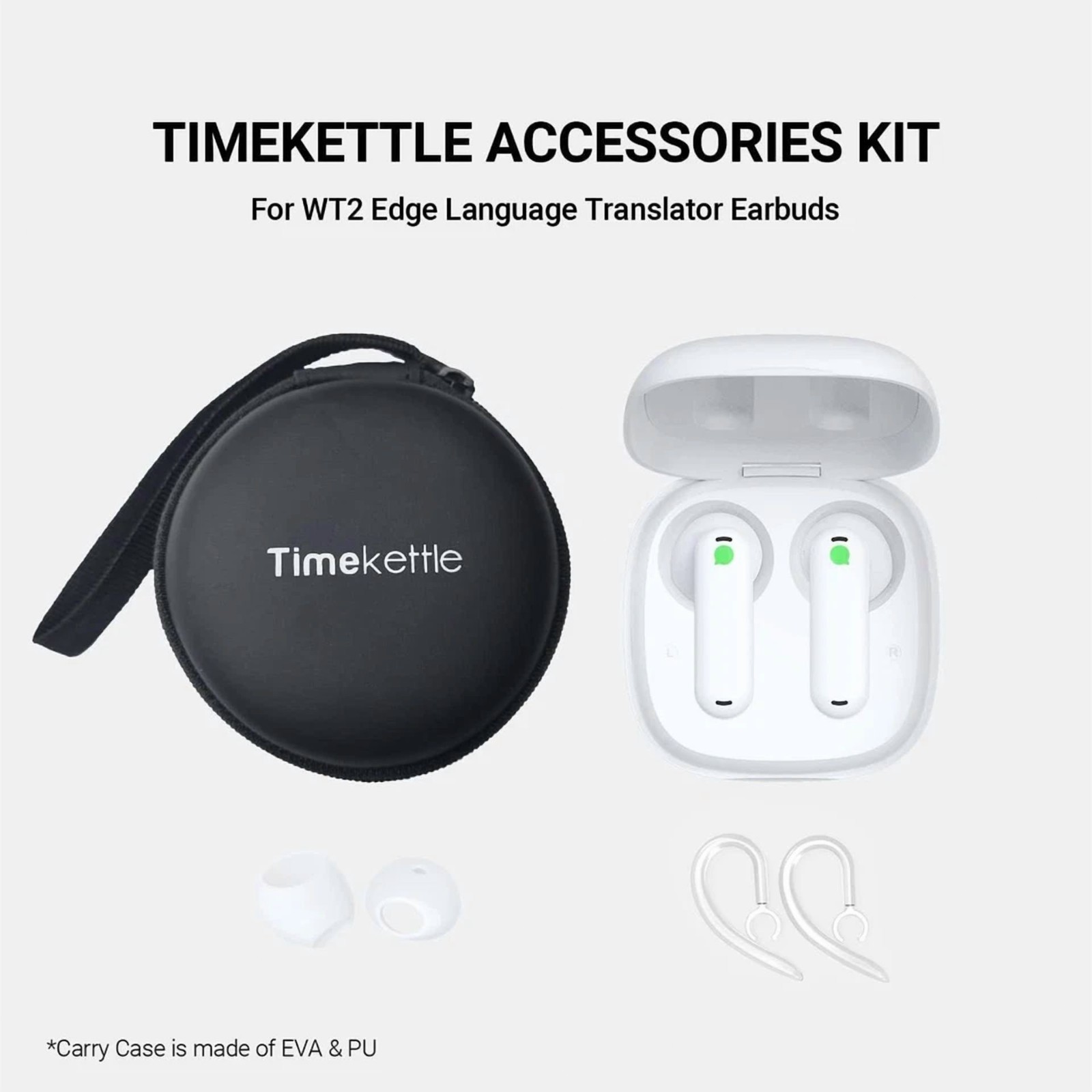 Timekettle Accessories for WT2 Edge/W3 and p1 Translator Small, White