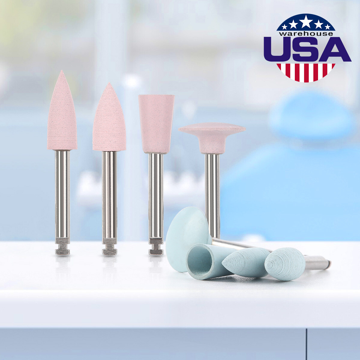 AZDENT Dental Composite Polishing Finishing Burs Silicone Polishers RA 2.35mm