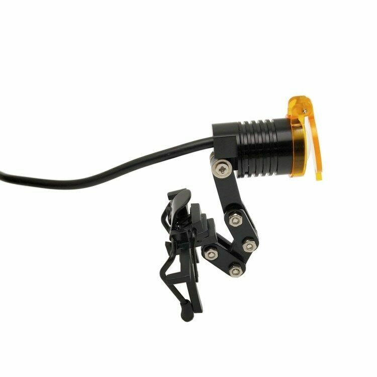 Dental Medical 3W LED Metal Clip-on Head Light with Filter & Bag Black US STOCK