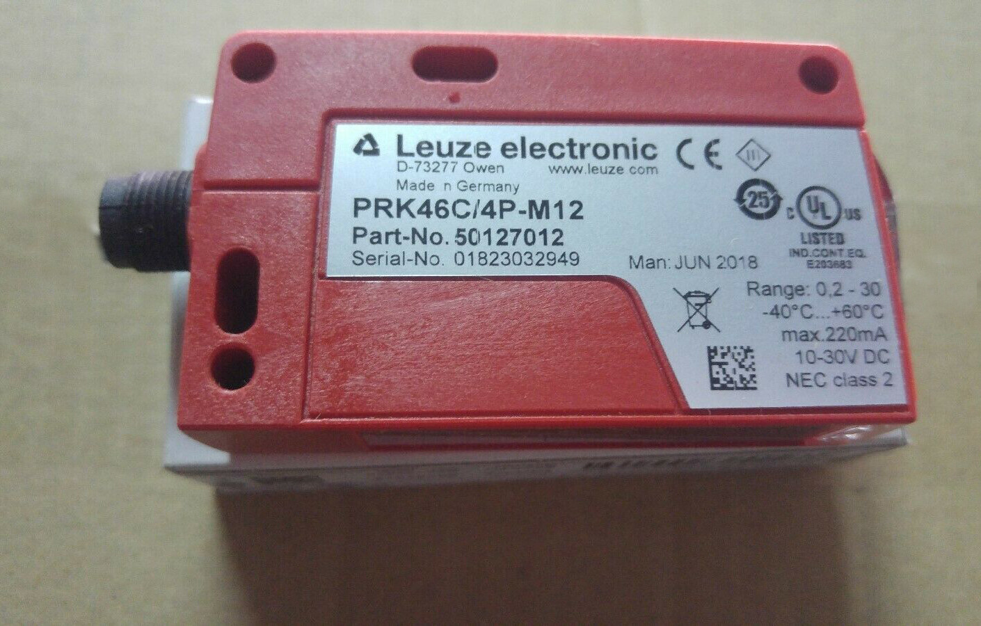 1PCS New FOR LEUZE PRK46C/4P-M12 Sensor 50127012 Free delivery