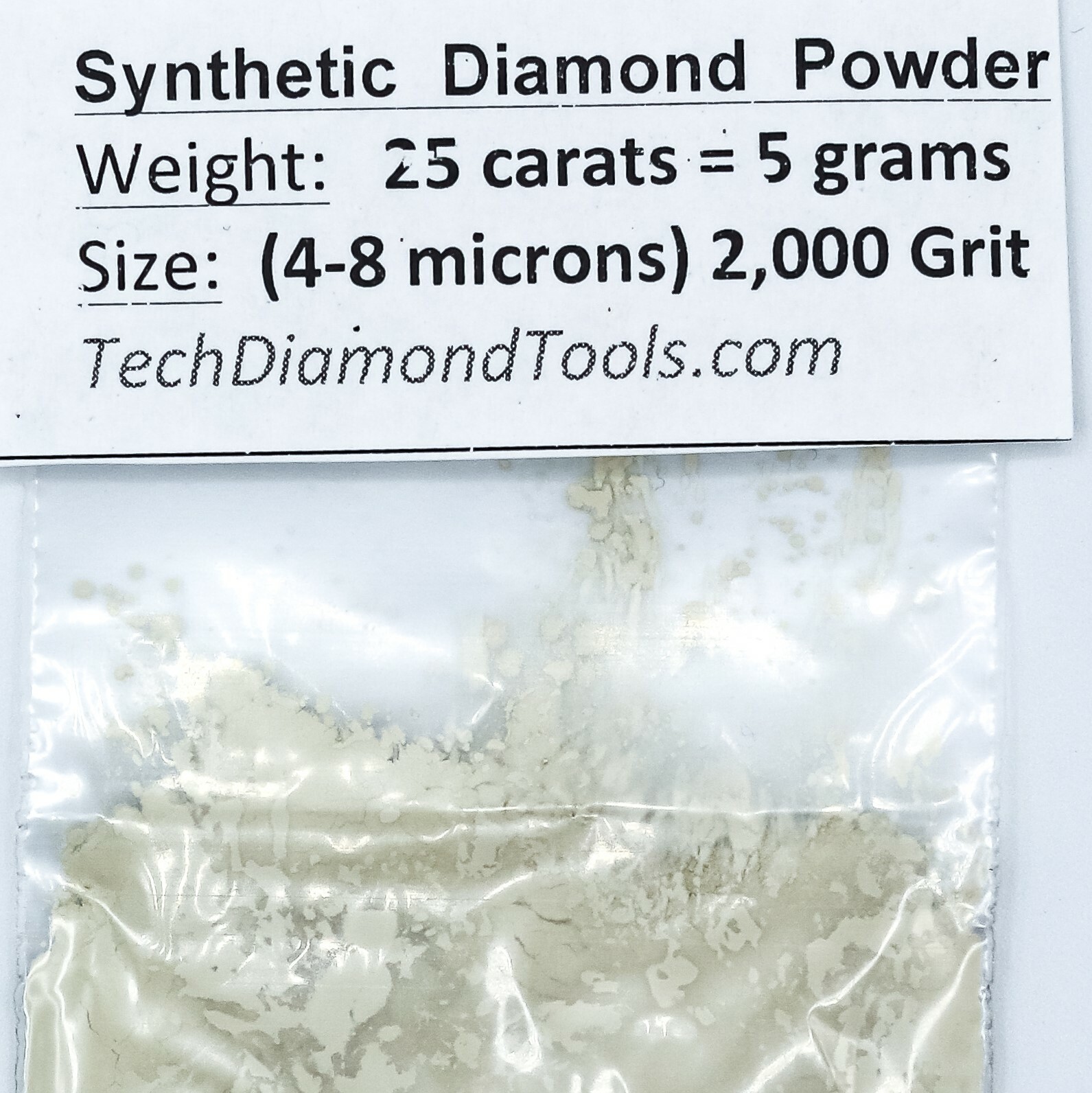 TechDiamondTools Diamond Powder 2,000 Grit 4-8 Microns, 25 cts = 5 Grams