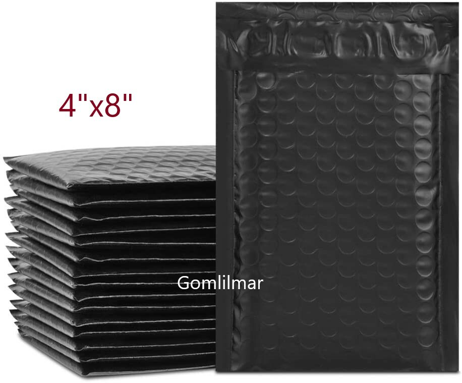 Black Poly Bubble #000 4×8 (usuable 4×7) Mailers Self Seal Padded Envelope Bag