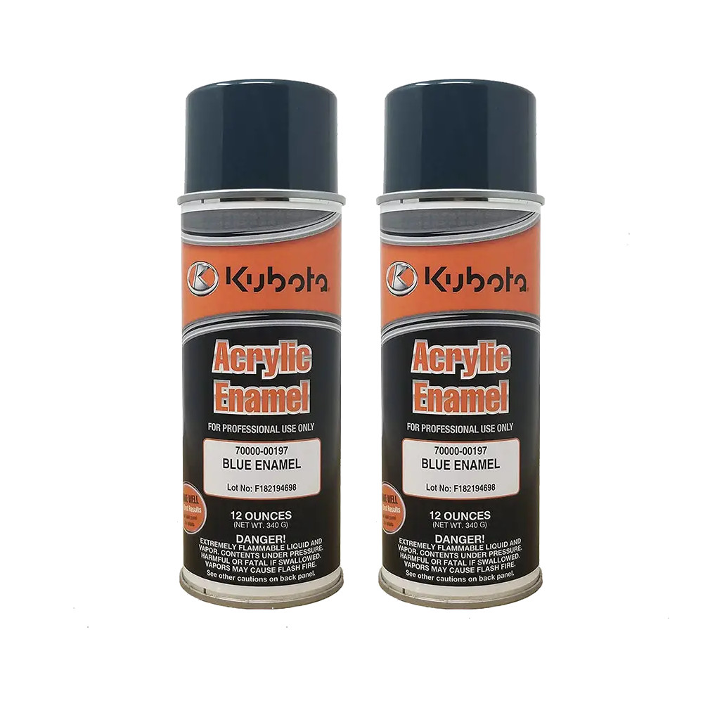2PK Genuine OEM Kubota Blue Touch Up Spray 12oz Paint Enamel 70000-00197