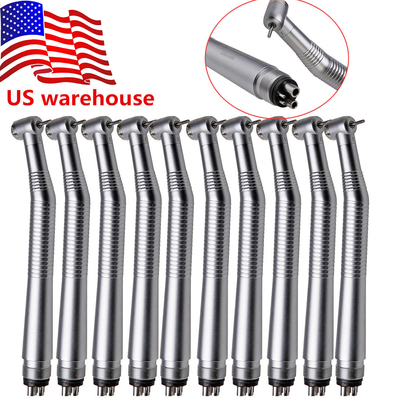 10 Pcs Seasky NSK PANA MAX Style Dental High Speed Turbine Handpiece 4Hole Y1BA4