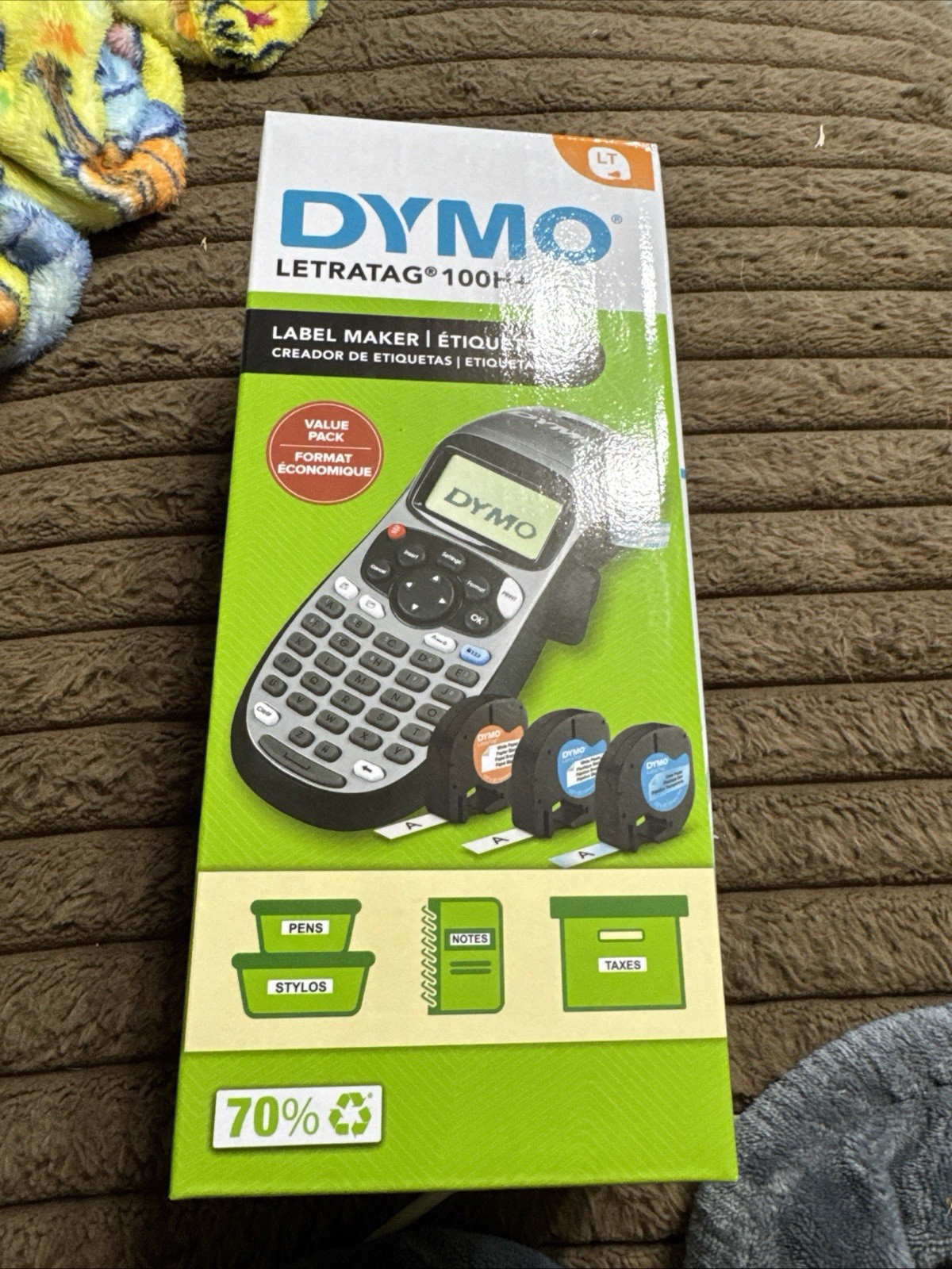 DYMO Portable Printer Handheld Label Maker Black Silver Letratag 100H+ New