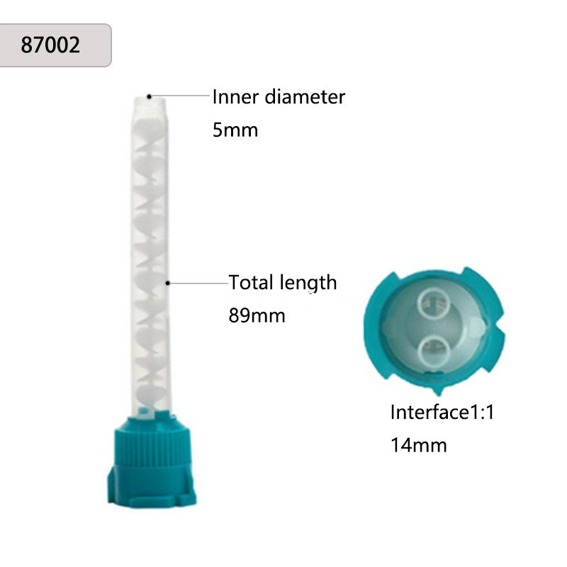 Dental Mixing Tips for Light Body Impression Material Green Long 90mm/Short 70mm