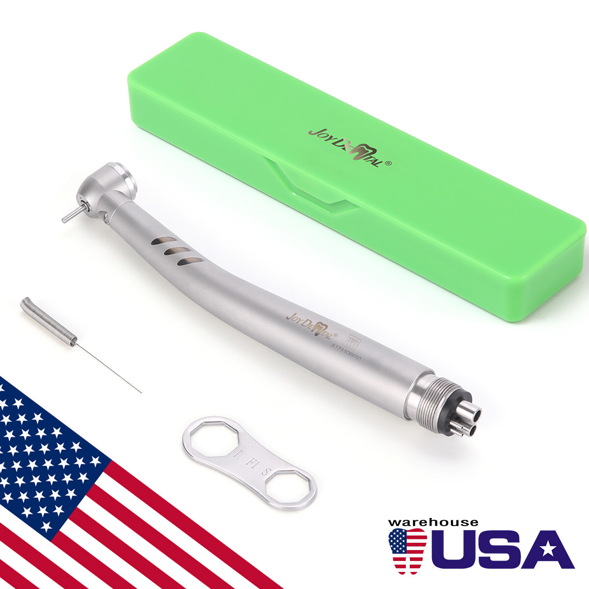 Joy Dental Fiber Optic LED E-generator High Speed Handpiece 2H/4Hole Torque Head