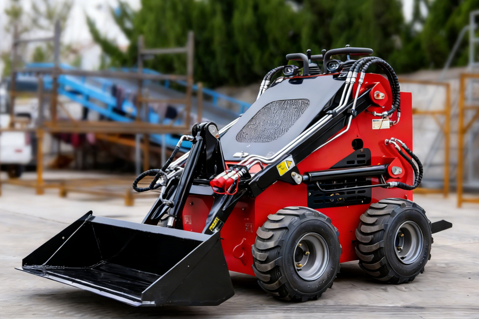 Free Ship MS380 MINI Skid Steer Loaders 23HP Wheeled Skid Steer EPA Gas Engine
