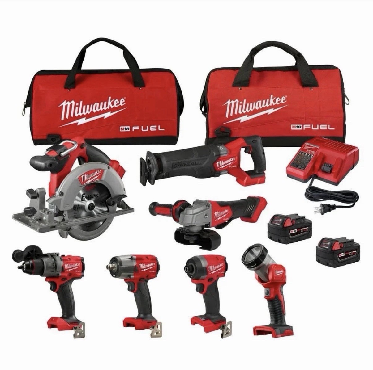 Milwaukee 3697-27 M18 FUEL 18V 7 Tool Cordless Lithium-Ion Combo Kit