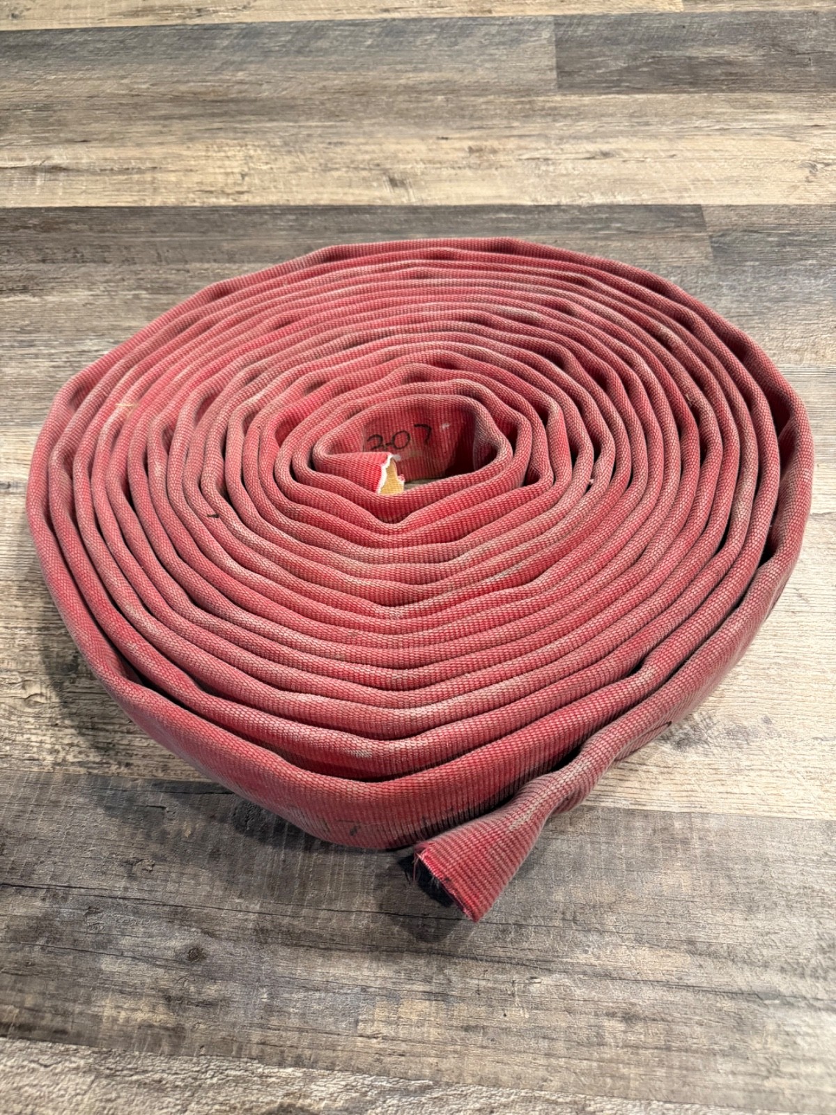 3 1/8″ wide Red Fire hose for boat docks, abrasion protection etc. 10’ length