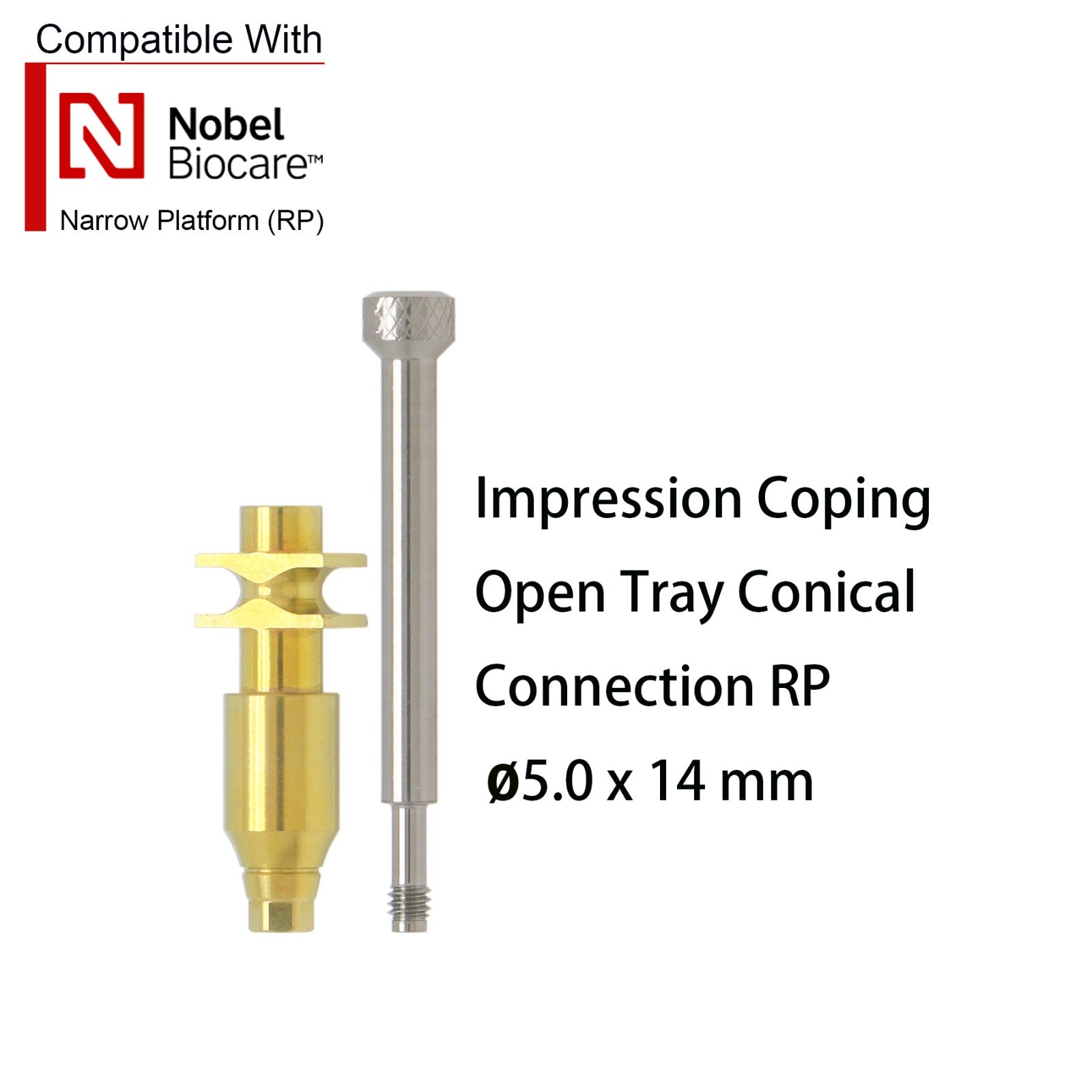 Nobel Active NP/RP Implant Scan body Impression Transfer Open/Close Coping Tray