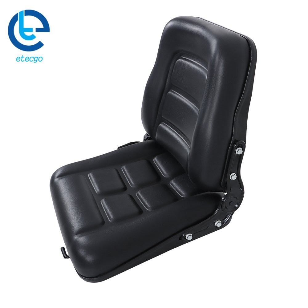 Forklift Tractor Seat Durable Adjustable Backrest Slide PVC Leather Suspension