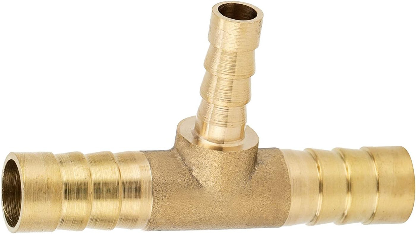 Metalwork Brass Reducing Hose Barb Tee 1/2″ Barbed X 3/8″ Barbed X 1/2″ Barbed R