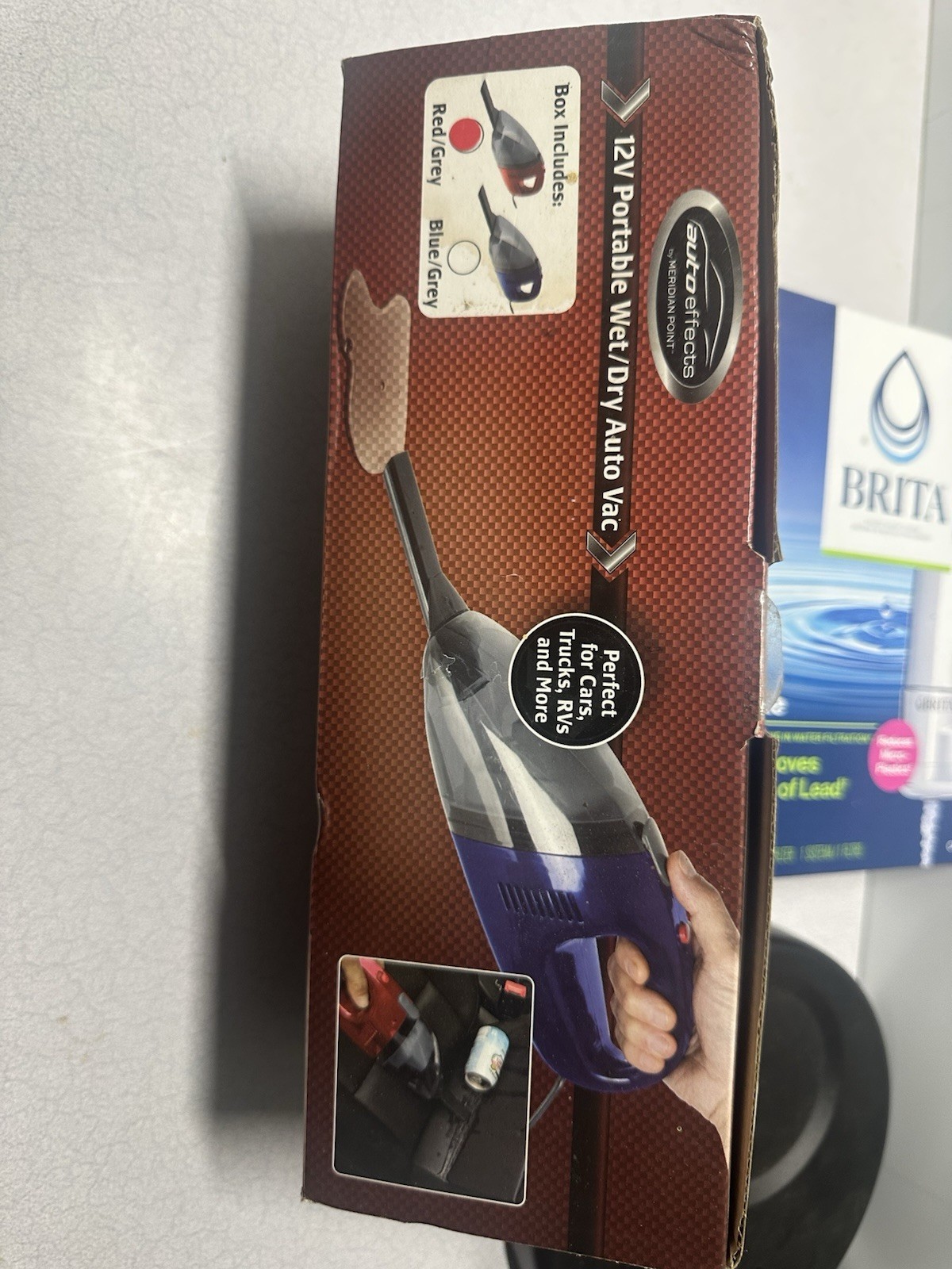 Auto Effects 12V Wet/Dry Portable Auto Vac, Bagless w/ Crevice Tool