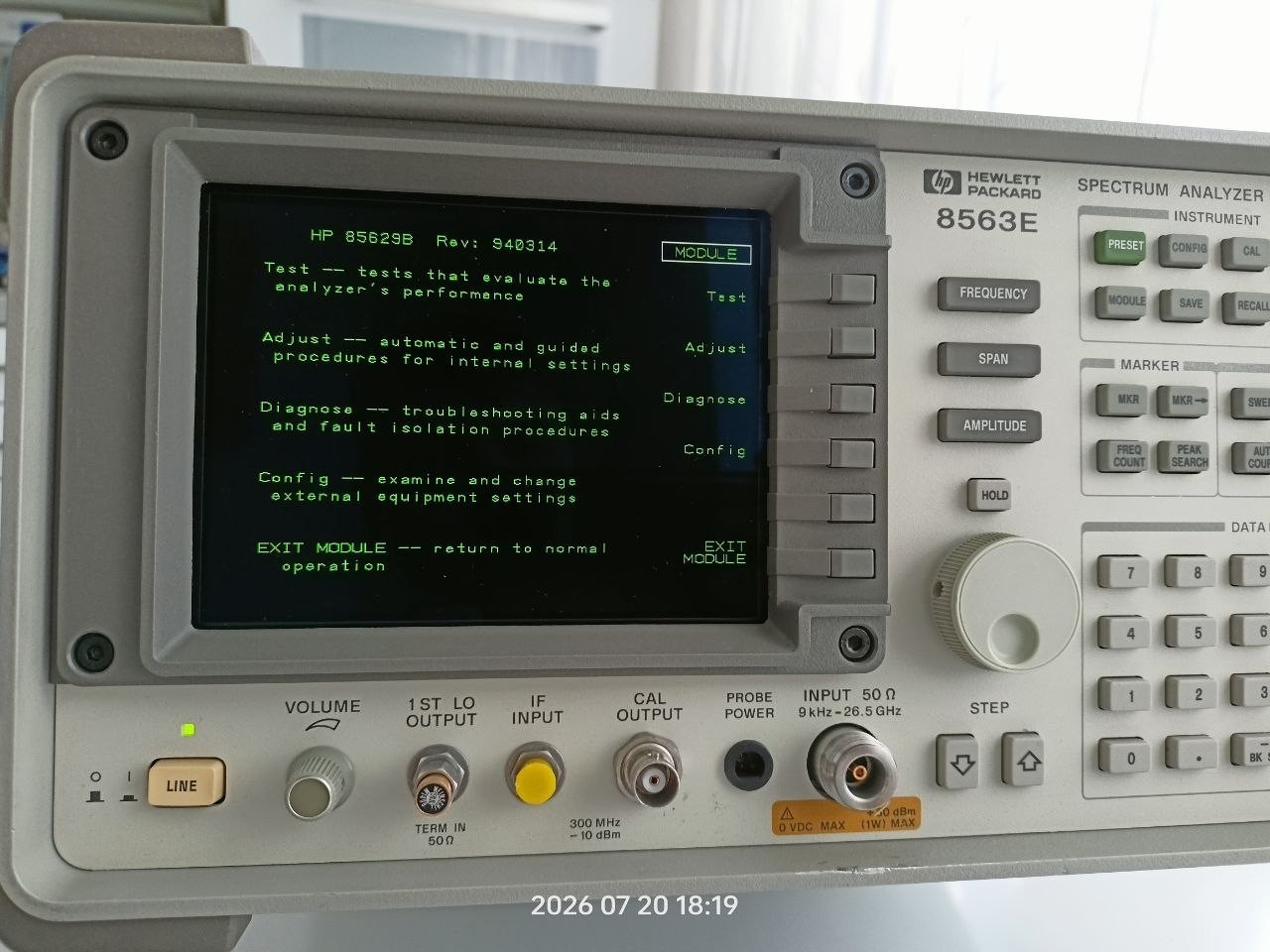 HP Agilent 85629B Test and Adjustment Module