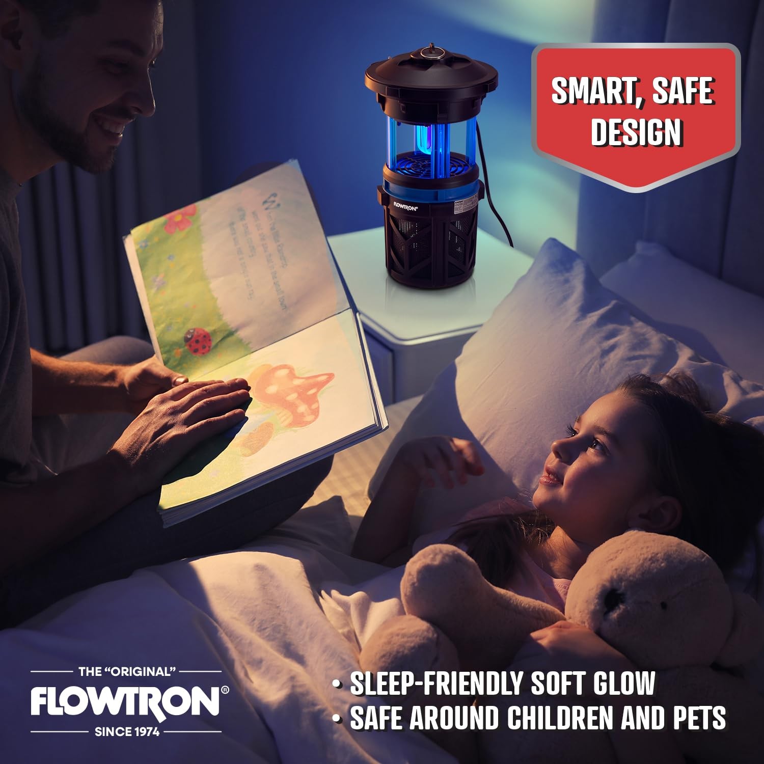 Flowtron Indoor Outdoor Bug Trap Zapper Electric Insect Killer Uv Light Fan 800