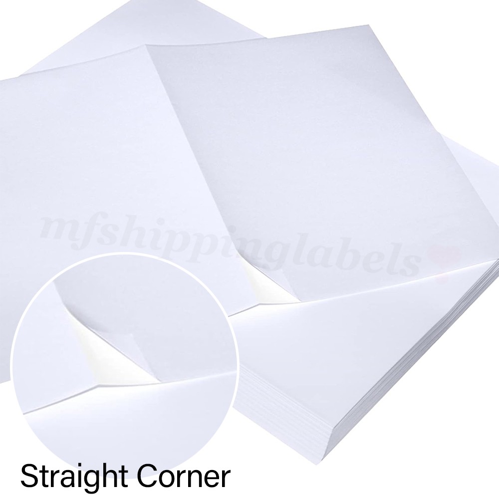 8.5×5.5 Half Sheet Shipping Labels Self Adhesive Sticker Laser & Inkjet Printers