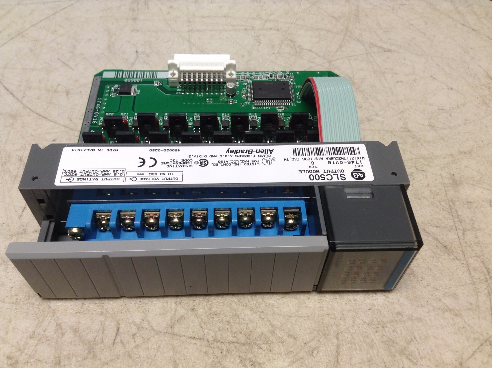 Allen Bradley 1746-OV16 Ser. C Output Module SLC 500 1746OV16 10 – 50 VDC